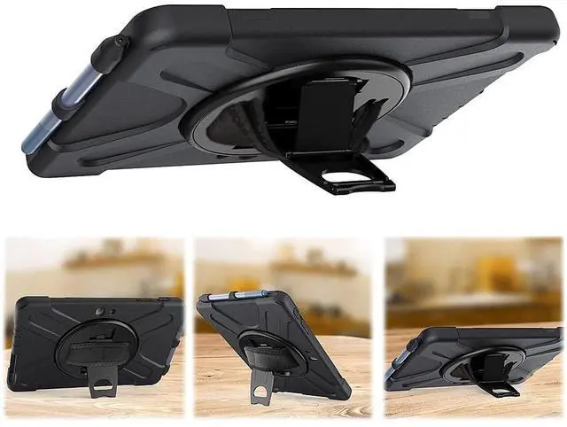 Alt view image 3 of 5 - SaharaCase Protection Hand Strap Series Case for Microsoft Surface Go 4 and Surface Go 3 [Shockproof Bumper] Kickstand Rugged Protection Anti-Slip Grip (Black)