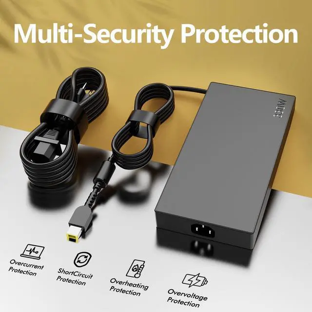 Alt view image 5 of 5 - 330W Portable GaN AC Adapter 20V 16.5A for Lenovo Legion 9 7 pro 7i 5i 5 Y900 Y700 RTX4080 RTX4090 Yoga AIO 7 ADL330SDC3A GX21M50608 Laptop Charger Power Supply Cord