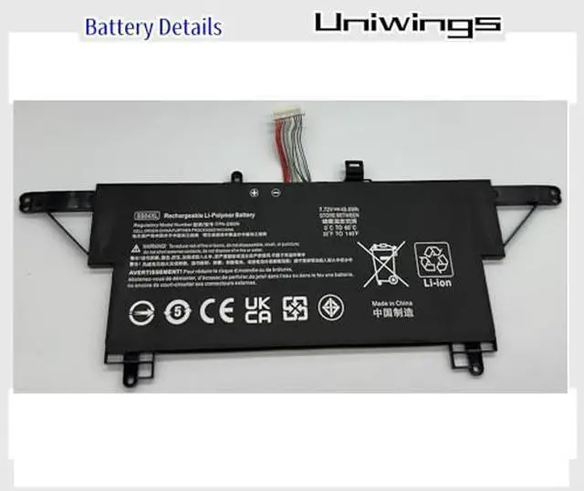 Alt view image 3 of 5 - Uniwings SS04XL Laptop Battery Replacement for Hp Elite Dragonfly G3 Series Notebook M73476-005 TPN-DB0N M64309-271 SSO4XL