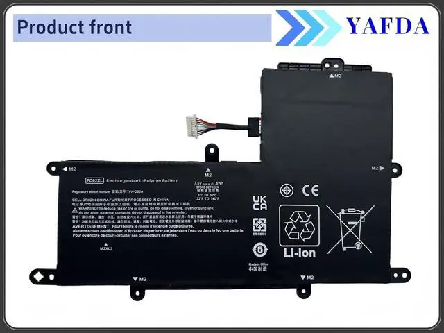Alt view image 4 of 5 - FO02XL Laptop Battery Replacement for HP Chromebook 11A 11A-NA 11A-NA0001NI 11A-NA0002NI 11A-NA0002MU 11A-NA0010NR 11A-NA0030NR 11A-NA0500SA 11A-NA0800NO 11A-NA0200ND TPN-DB0A L97355-005 L97353-2D1