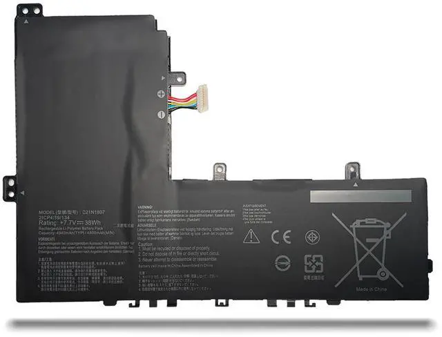 Main image of Hubei C21N1807 C21PiCH 0B200-03040000 Laptop Battery Replacement for Asus C223NA-1A C223NA-1B ChromeBook C223NA-DH02 GJ0025 VivoBook E12 E203NA-FD020TS FD048T FD088T FD026T Series(7.7V 38Wh 4940mAh)