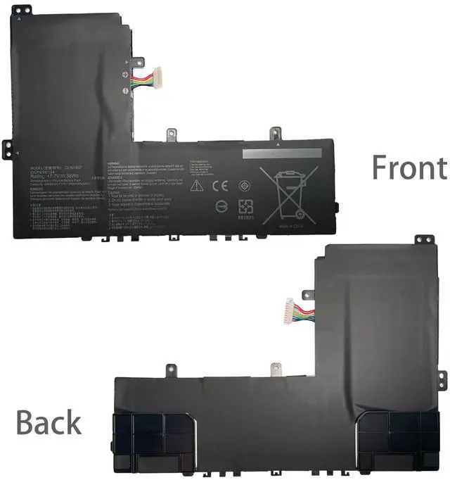 Alt view image 5 of 5 - Hubei C21N1807 C21PiCH 0B200-03040000 Laptop Battery Replacement for Asus C223NA-1A C223NA-1B ChromeBook C223NA-DH02 GJ0025 VivoBook E12 E203NA-FD020TS FD048T FD088T FD026T Series(7.7V 38Wh 4940mAh)