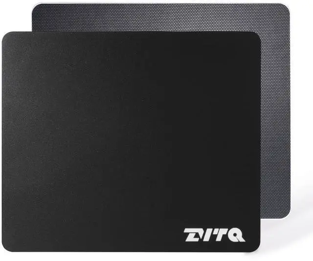 Main image of Zvtq Glass Gaming Mouse Pad, Micro-Etched Surface,Tempered Glass, Ultra-Smooth Finish, Anti-Slip Honeycomb Base, 13.8 x 11.8 Inches(Black-Small Logo)