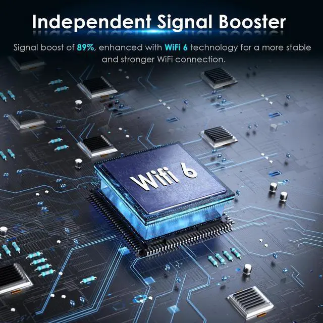 Alt view image 5 of 5 - 2025 AX1800 WiFi 6 Extender Signal Booster - Dual Band 2.4G/600Mbps & 5.8G/1200Mbps, WiFi Extender with Gigabit Port, 802.11AX Tech, 12999 Sq.Ft Long Range WiFi Repeater, Connects 100+ Devices