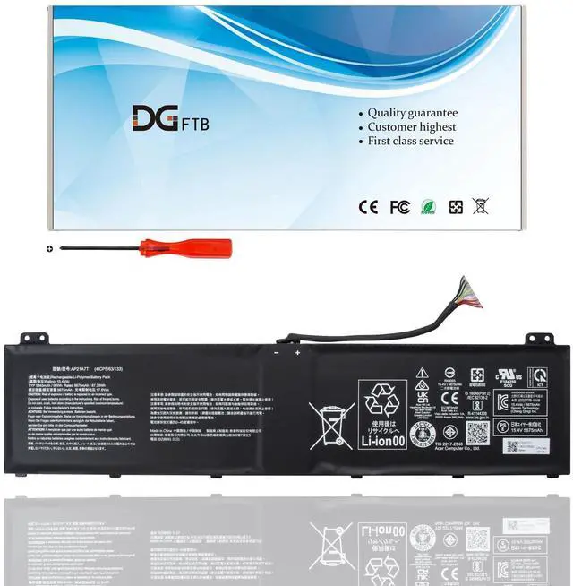 Main image of DGFTB AP21A8T AP21A7T Laptop Battery for Acer Predator Helios 300 PH317-56-78LY PH315-55-72EA PH315-55-770K PH315-55-965Z PH317-56-78SM PH315-55-78L7 Nitro 5 AN517-55-50NF (15.4V 90Wh/5845mAh)