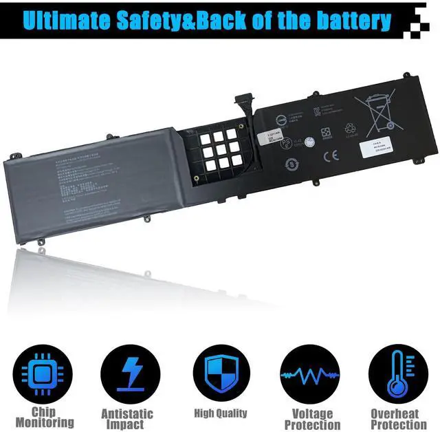 Alt view image 4 of 5 - AOMKA RC30-0484 Laptop Battery Replacement for Razer Blade 18" (2023) RZ09-0484x RC30-04840200-B3U1 Series Notebook RZ09-0484 4ICP5/64/132 91.7Wh 5955mAh 15.4V