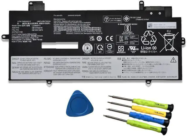 Main image of EFOHANA L20M4P71 Laptop Battery Compatible with Lenovo ThinkPad X1 Yoga 6th 7th Gen 2021 2022 Carbon 9th 10th 2021 2022 Series L20C4P71 L20D4P71 L20L4P71 15.44V 57Wh/3695mAh 4-Cell