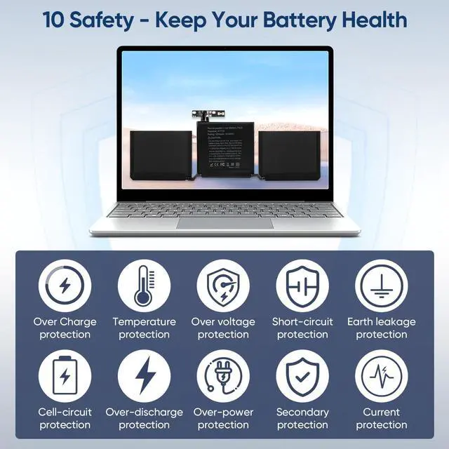 Alt view image 5 of 5 - A1708 Battery Replacement for MacBook Pro 13 inch A1708(Late 2016, Mid 2017) A2159(2019) A2289(2020) A2338(2020,2022) A1713 A2171 Battery
