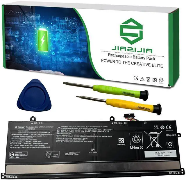 Main image of JIAZIJIA WE04XL Laptop Battery Replacement for HP Pavilion Plus 16-AB0008TU 16-AB0008TX Envy X360 16-AC0000TU 16-AC0001TU 16-AC0010TU Series N66427-001 N39857-005 N39817-CF1 HSTNN-WB0F 7.72V 68Wh