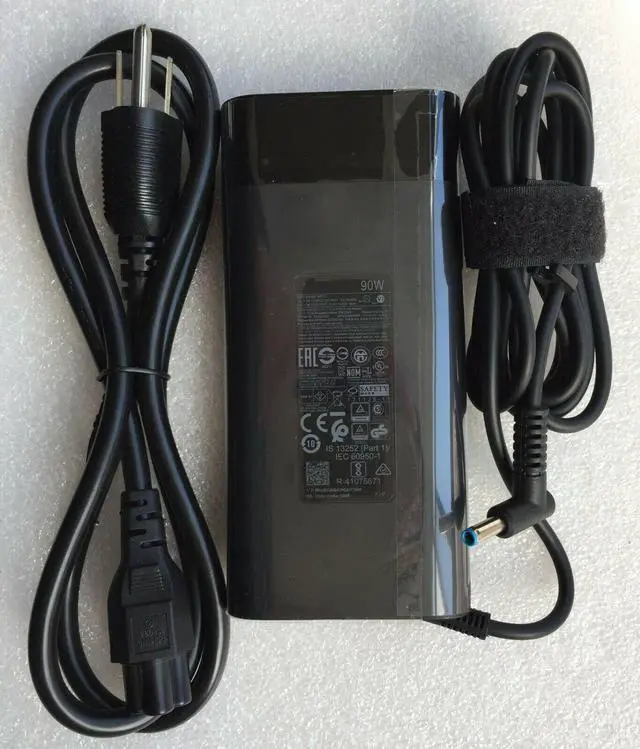 Main image of New 90W TPN-CA09 (937520-002) 90 Watt 19.5V 4.62A AC/DC Adapter&Cord for HP Laptop
