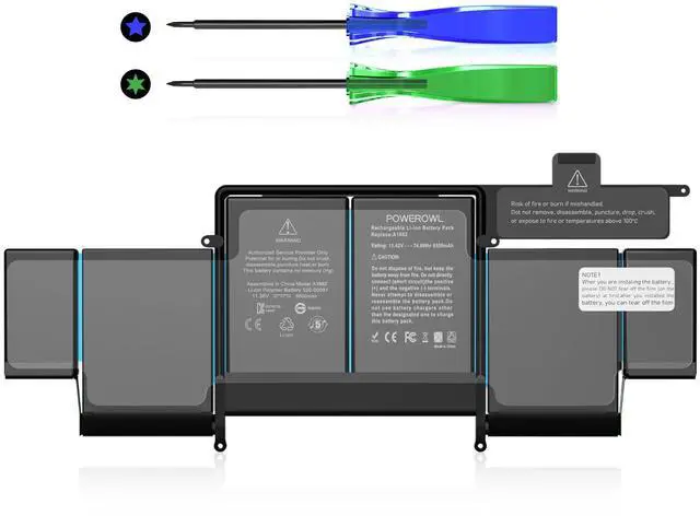 Main image of DREAMME A1582 A1502 Laptop Battery- for MacBook Pro 13 inch Retina A1493 (Early 2015,Mid 2014, Late 2013) by [A1582 A1502 A1493 Battery, 11,36 V / 74,9 Wh]