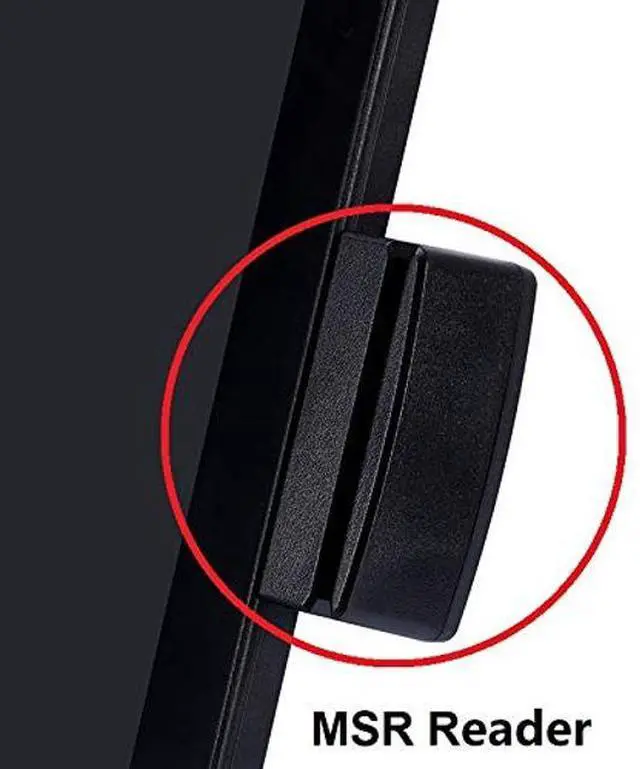 Alt view image 5 of 5 - DeYoWo 15 Inch 4:3 Ratio 10 Point Projective Capacitive Touch Screen Monitor, Touch POS Monitor with MSR, Stable Base No Shaking, USB Free Driver