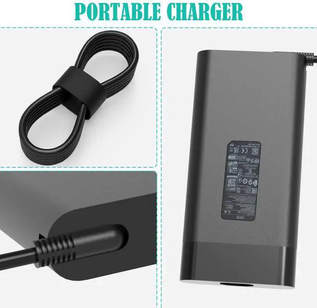 Alt view image 5 of 5 - 280W 20V 14A AC Charger Adapter for HP OMEN Gaming Laptop TPN-LA27 TPN-CA26 A280A011P PA-1281-08HT M94073-001 M94073-002 M95376-001 HP ZBook Fury G9 Laptop Power Supply Cord