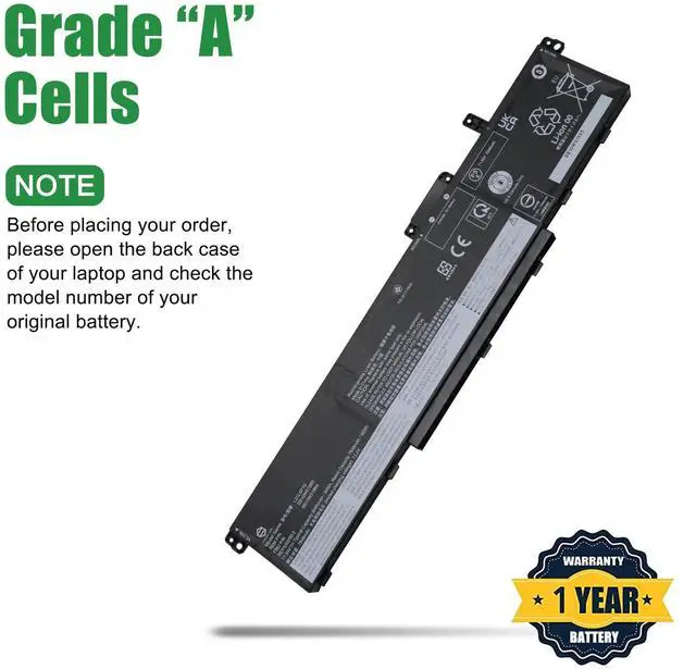 Alt view image 3 of 5 - JIAZIJIA L21L6P70 Laptop Battery Replacement for Lenovo ThinkPad P16 Gen 1 2022 Gen 2 2023 Series Notebook SB10W51995 5B10W51894 L21M6P70 SB10W51994 5B10W51893 Black 11.55V 94Wh 8095mAh