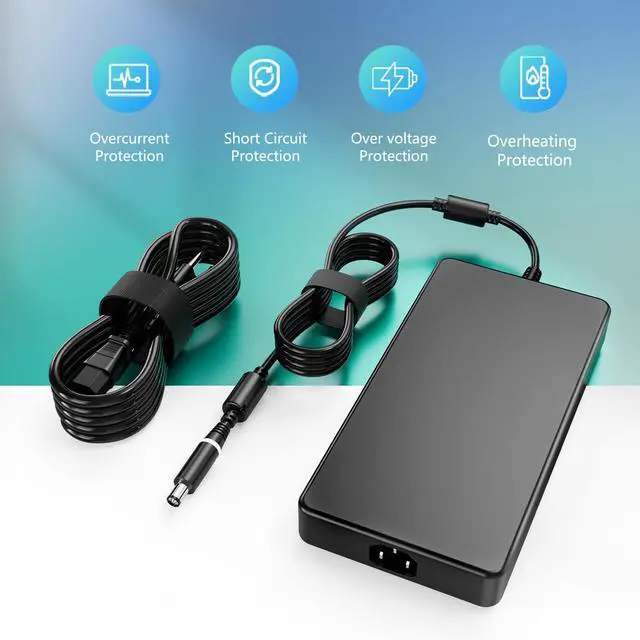 Alt view image 4 of 5 - HNHTKJ 240W Charger Fit for Dell Alienware M15 17 15 R3 R4 R5 R2 13 M17 X51 M17X M18X G5 G7, Precision 7710 7540 M6400 M6500 M6700 M6800 J211H GA240PE1-00 AC Adapter Power Cord