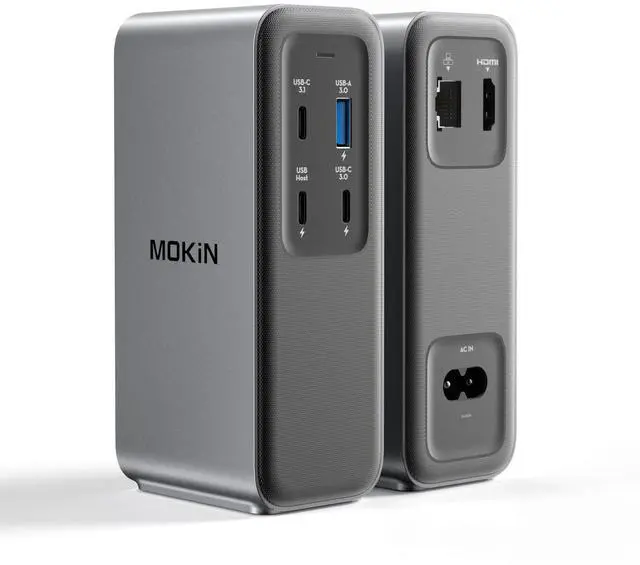 Main image of 100W GaN Charger USB-C Docking Station, 4K HDMI, 10 Gbps Fast Data Transfers, Gigabit Ethernet Port, USB C Dock for MacBook Pro, Dell, iPhone 16/15, iPad, Laptop and More