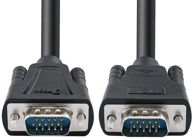 Alt view image 2 of 5 - DTech Heavy Duty 150 Feet Long VGA Cable Male to Male Computer Monitor Cord 1080p High Resolution - 46m Black