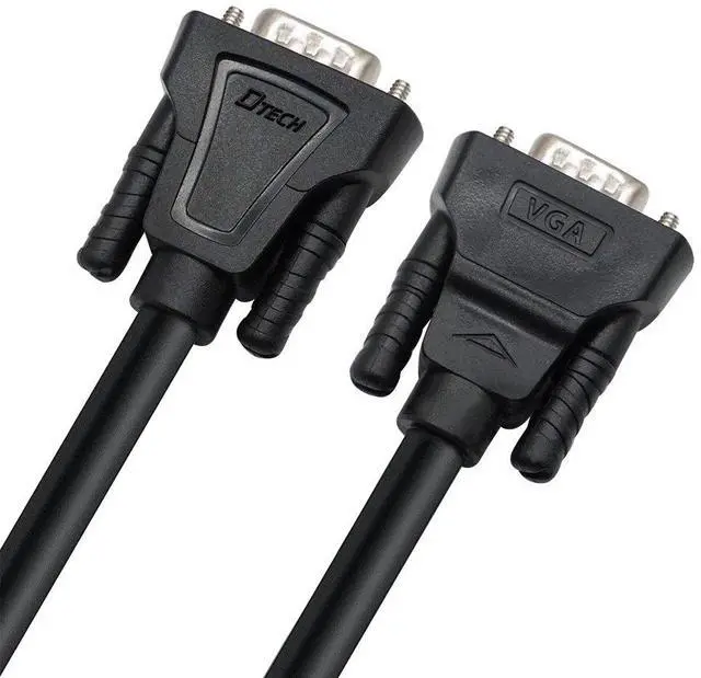 Alt view image 3 of 5 - DTech Heavy Duty 150 Feet Long VGA Cable Male to Male Computer Monitor Cord 1080p High Resolution - 46m Black