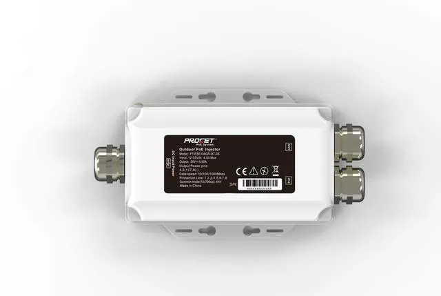 Alt view image 3 of 5 - PROCET Gigabit PoE Injector Outdoor PoE Power Injector Adapter 30W IEEE802.3AT, 6KV Surge Protection, Aluminum IP67 Waterproof, Wide Temp -40 to 149 for IP Cameras, Wireless APs, Base Station