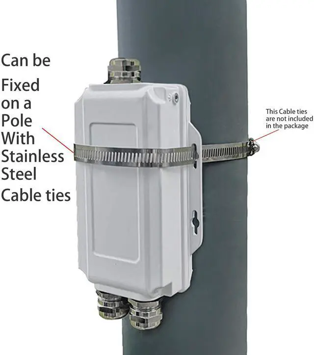 Alt view image 4 of 5 - PROCET Gigabit PoE Injector Outdoor PoE Power Injector Adapter 30W IEEE802.3AT, 6KV Surge Protection, Aluminum IP67 Waterproof, Wide Temp -40 to 149 for IP Cameras, Wireless APs, Base Station