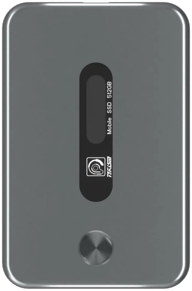 Main image of TEKISM Portable SSD 512GB External Solid State Drive - USB Type-C, USB 3.1, speeds up to 520MB/s, Metallic, Super Thin and Light, for Mac PC and iPad, with Display