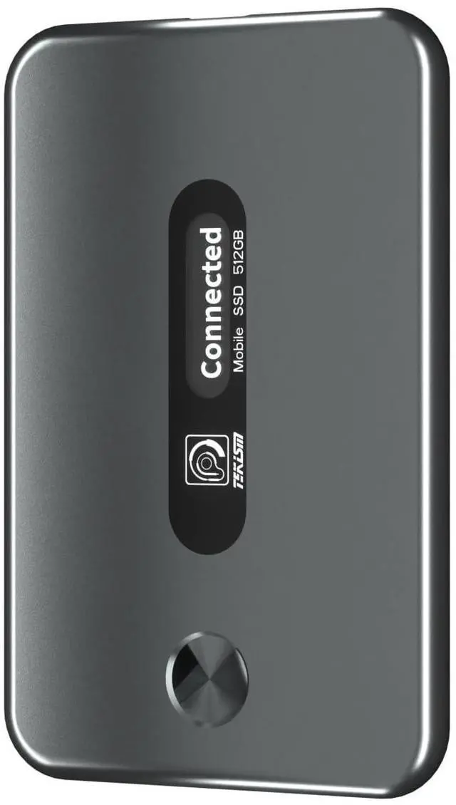 Alt view image 2 of 5 - TEKISM Portable SSD 512GB External Solid State Drive - USB Type-C, USB 3.1, speeds up to 520MB/s, Metallic, Super Thin and Light, for Mac PC and iPad, with Display