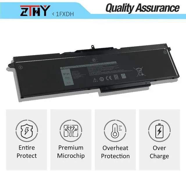 Alt view image 5 of 5 - ZTHY 1FXDH Laptop Battery Replacement for Dell Precision 3541 3551 Latitude 15 5501 5511 E5501 E5511 Series P80F P80F003 P80F004 01WJT0 1WJT0 0D191G D191G CN-0D191G IFXDH 11.4V 8071mAh 97Wh 6-Cell