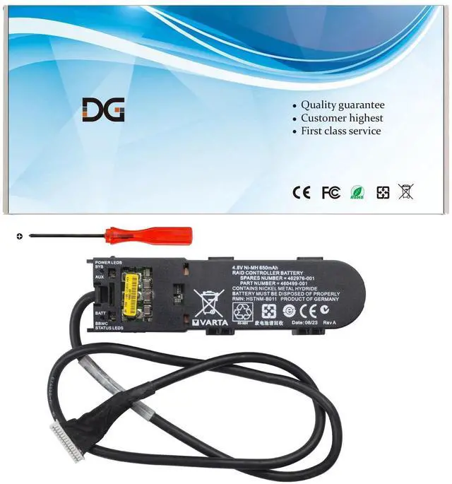Main image of DGFTB 460499-001 462976-001 New Laptop Battery for HP Smart Array P P212 P400 P410 P410i P411 P800 Raid Controllers Series 462969-B21 381573-001 398648-001 HSTNM-B011 4.8V 650mAh