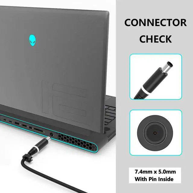 Alt view image 2 of 5 - 240W 12.31A 19.5V DA240PM200 AC Charger [GaN Tech] for Dell Alienware M17 R1 R2 R3 R4 R5 M17X R2 R3 M18X M15 17 15 R3 R4 R5 Area-51m R2 G3 G5 G7 ADP-240GB BA Laptop Power Supply Adapter Cord