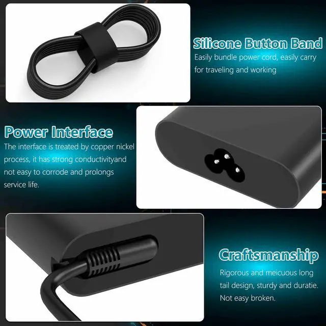 Alt view image 5 of 5 - 240W 12.31A 19.5V DA240PM200 AC Charger [GaN Tech] for Dell Alienware M17 R1 R2 R3 R4 R5 M17X R2 R3 M18X M15 17 15 R3 R4 R5 Area-51m R2 G3 G5 G7 ADP-240GB BA Laptop Power Supply Adapter Cord