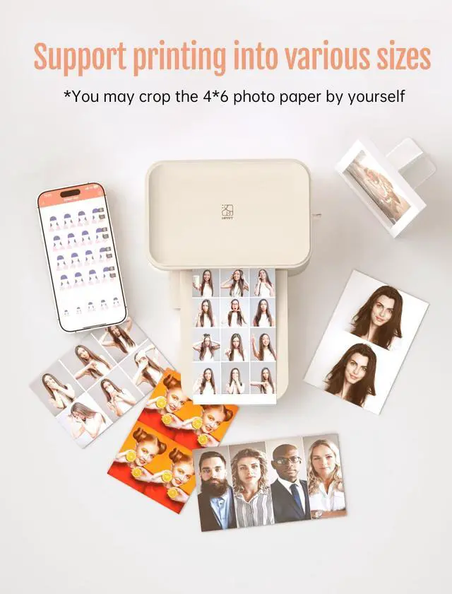Alt view image 5 of 5 - HPRT Photo Printer 4x6,+20 Sheets&1ribbon,Wi-Fi Wireless Instant Picture Printer for iPhone, Android, Smartphone, Thermal Dye-Sublimation, AR Video Printing,Portable Photo Printers for Home Use