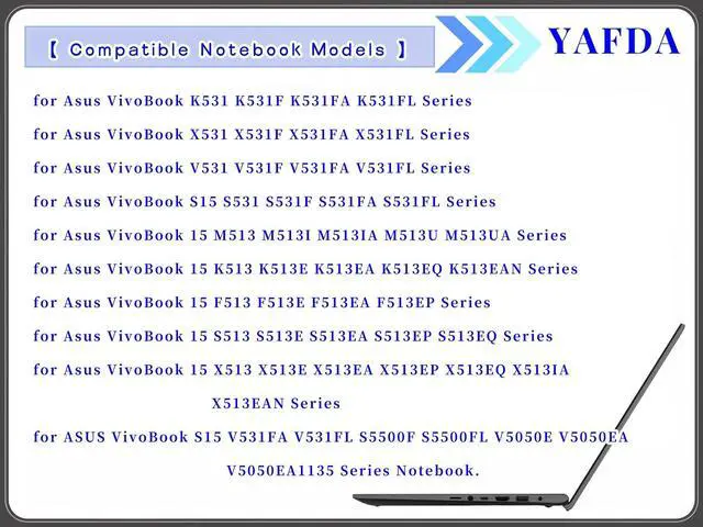 Alt view image 5 of 5 - Yafda B31N1842 Laptop Battery for Asus VivoBook S15 S531FA S531FL K531FA K531FL X531FA X531FL M513IA M513UA K513EA K513EQ F513EA F513EP S513EA S513EP S513EQ V531FA V531FL X513EA X513EP X513EQ X513IA