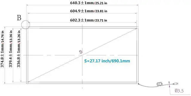 Alt view image 5 of 5 - Deyowo 27 Inch interactive 10 Points Infrared IR Touch Screen Overlay Frame Free Driver