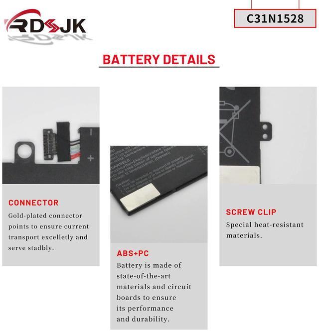 Alt view image 5 of 5 - C31N1528 Laptop Battery for Asus ZenBook Flip UX360 UX360C UX360CA UX360UA UX360CA-C4008T C4028T C4041T FC060T UBM1T UX360UA-1A 1B 1C Series 3ICP3/96/103 0B200-02080100 0B200-00730200 11.55V 54Wh