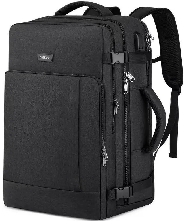 Main image of BIKROD Travel Backpack for Women, 45L Extra Large Flight Approved Carry on Backpack, Sturdy Business Men Backpack, 18.4 Laptop Backpack with USB Charger Port & Luggage Sleeve