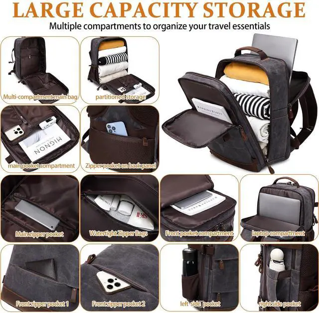 Alt view image 3 of 5 - Travel Laptop Backpack + Sling Bag