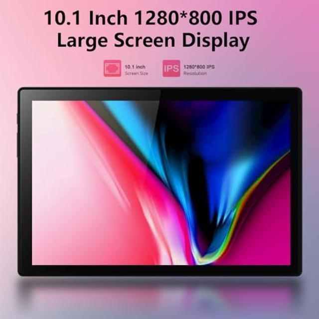 Alt view image 4 of 5 - Crelander 10.1 Inch Android 13 Tablet with SIM Card Slot 4G LTE Calling,12GB+512GB, 8000mAh Battery, Dual Camera, Bluetooth/WiFi, Bundle with Case, Keyboard, Mouse & Stylus (Pink)