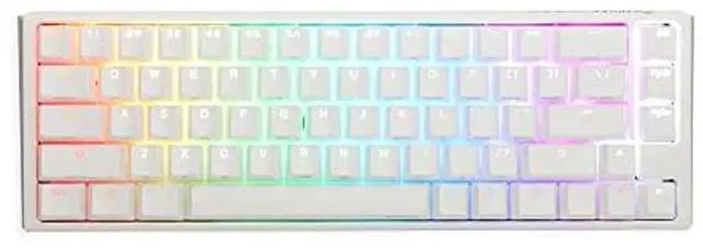 Main image of Ducky One 3 White 65% Mechanical Keyboard: Quack Mechanics Dampening, Hot-Swappable Cherry Red Switches, High-Density PBT Doubleshot Keycaps, RGB, US, White