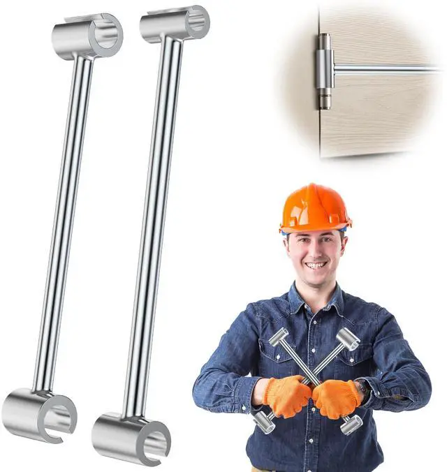 Alt view image 3 of 5 - [2-in-1 Home & Office Combo] Under Desk Organizer + Door Hinge Adjustment Tool Kit, Space-Saving Desk Tray & Repair Tool Set for Door Alignment, Heavy-Duty Steel