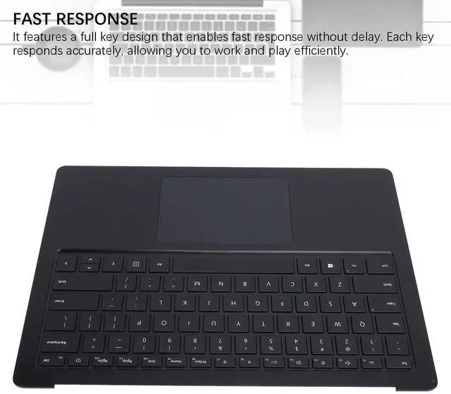 Alt view image 3 of 5 - Replacement for Surface Laptop 3 4 5 1951 13.5 Inch, Ultra Slim Full Size Laptop Palmrest Keyboard with Touchpad, Backlit Keyboard (Black)