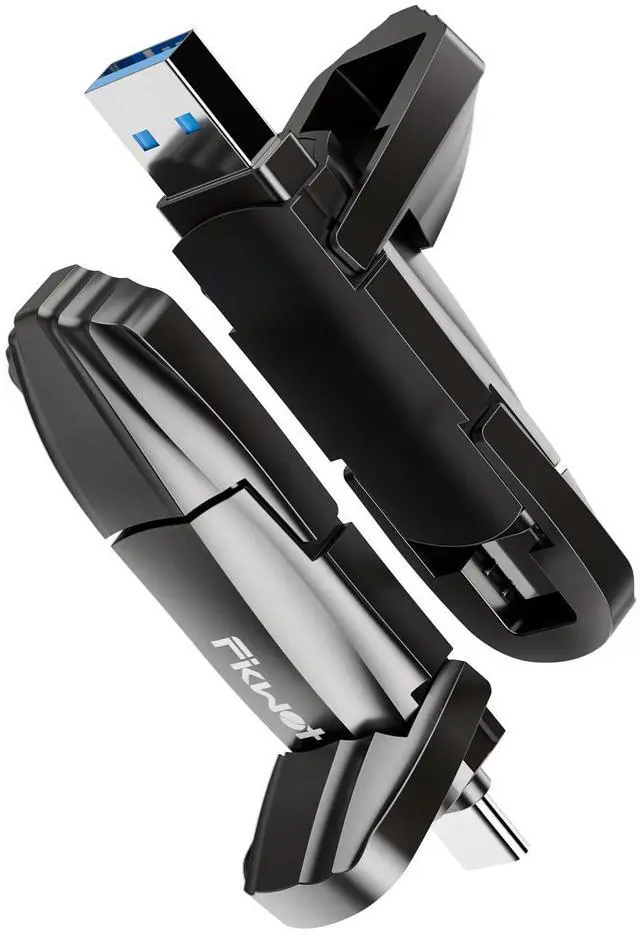 Main image of Fikwot External SSD USB Flash Drive 1TB, Up to 550MB/s 2-in-1 Type C+ USB A USB3.2 Gen2 Solid State Thumb Drive SSD Stick for iPhone 15/16/Android/Windows/Mac/PC/Laptops