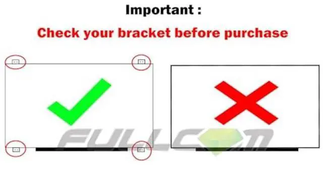 Alt view image 5 of 5 - FULLCOM New LCD Replacement Screen FHD 1920x1080 (Non Touch) 15.6 Inch NT156FHM-N41 (with Brackets) 30 Pin Matte for DELL 4561N for Laptop/Display/Screen/LCD Application