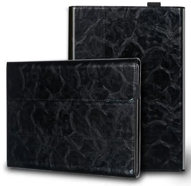 Main image of Gexmil Leather Case Compatible with Surface Pro X Plus 2024,Pro X 2020/2019 13 Inch,with Pencil Holder, Support Type Cover Keyboard,Magnetic Closure,Multi-Angle Portfolio Business Cover,Black
