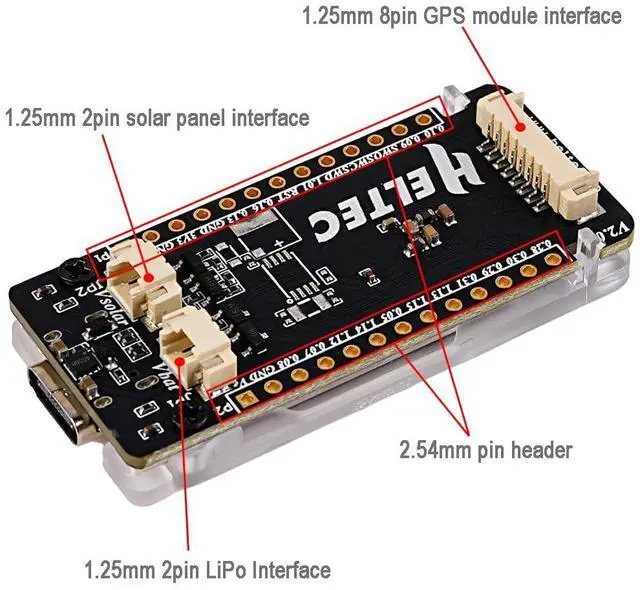 Alt view image 3 of 5 - DIYmalls 915 MHz LoRa T114 V2 Mesh Node SX1262 Development Board nRF52840 w/1.14" TFT LCD Display + 915MHz Antenna LoRa + Protective Case for Arduino Meshtastic LoRaWAN