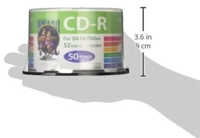 Alt view image 3 of 3 - HIDISC CD-R Data 700MB 52x White Wide Printerable HDCR80GP50 50 Pack