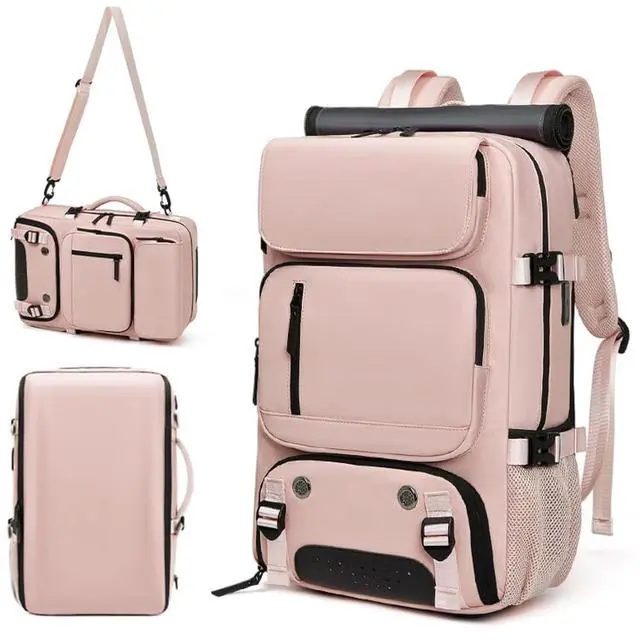 Main image of INFEYLAY Woman travel backpack,waterproof 16 inch Business Laptop Backpack with Shoe Bag USB charging port Hiking backpack (Pink)