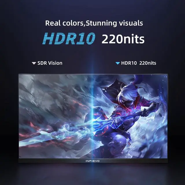 Alt view image 4 of 5 - INFIEVO Gaming Monitor 23.8 Inch Full HD 1080p VA Display 100Hz with HDMI, VGA, Frameless, VESA Mountable, Ergonomic Tilt, Ultra-Thin Eye Care PC Monitor