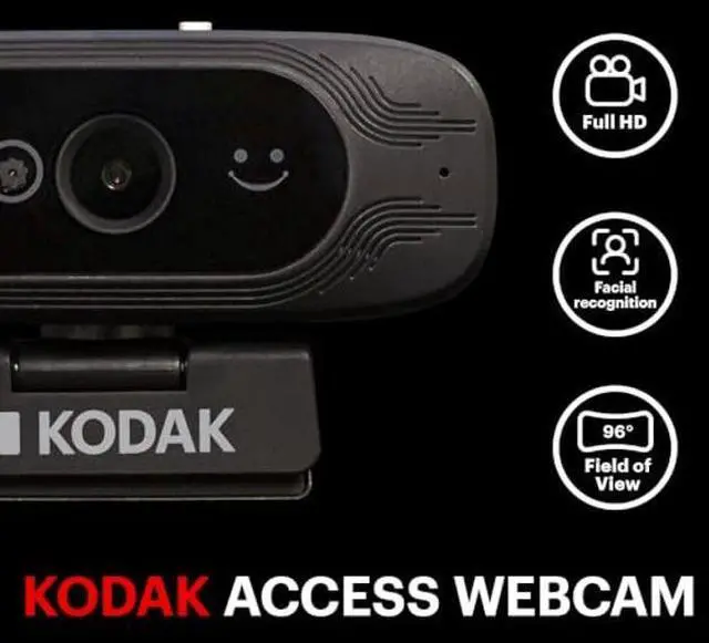 Alt view image 4 of 5 - JPL Kodak Webcam | Business 1080p HD Video Conferencing Camera | Windows Hello Compatible Facial Recognition & Built-in Privacy Lens Cover | Plug & Play Solution