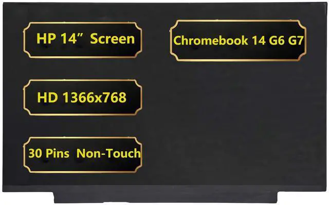 Main image of Jxjslp Replacement 14 inch LCD Screen for HP Chromebook 14 G6 G7 Series Laptop Non-Touch Screen HD 1366x768 30 Pin LCD LED Display