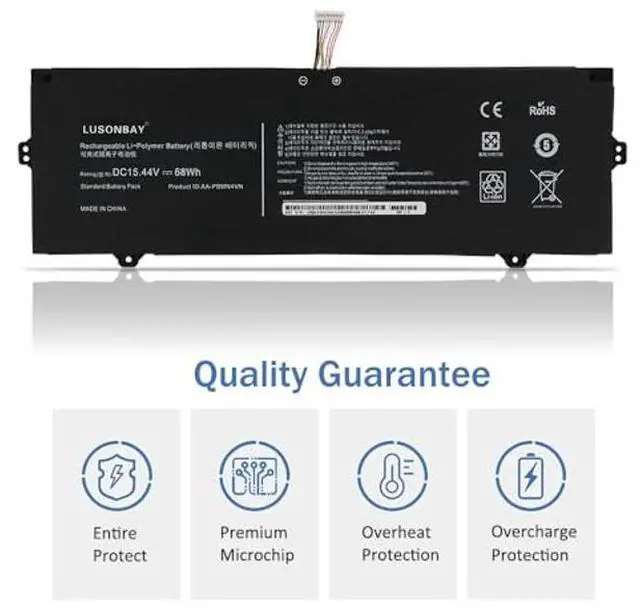 Alt view image 2 of 5 - LUSONBAY AA-PBMN4VN Laptop Battery Replacement for Samsung Galaxy Book Pro 360 15 NP950XDB NP950XDB-KA1US NP950XDB-KB1US NP950QDB Series BA43-00398 BA4300398 BA43-00398A New Battery 15.44V/68Wh
